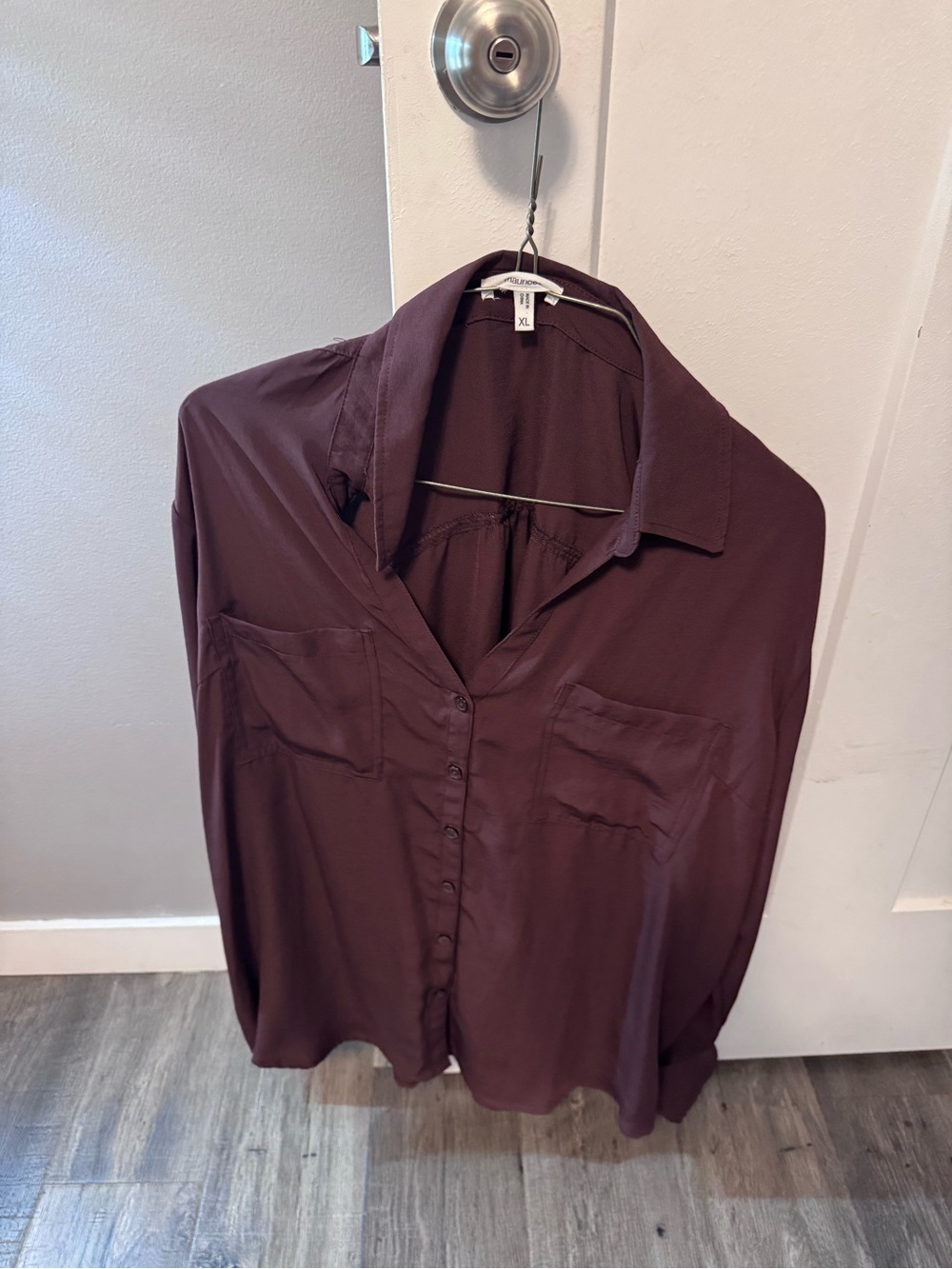 Maurices Rich Chocolate Brown Button-Up Top